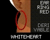 [WH] Red Hoop Earrings