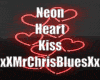 Neon Heart Kiss
