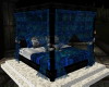 Blue/Blk 4 Poster Bed