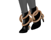 Blk Safari Heels w Brown