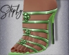 |S| 绿色 Heels