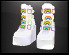 Rainbow Boots - Wht