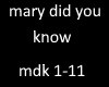 Mary did you know