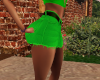 Lime Green Jean Skirt