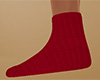 Red Knit Socks flat (F)