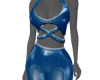 1011 Latex Outfit blue M