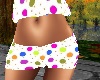 polka dots white shorts