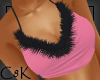 C8K Fur Halter Top Pink