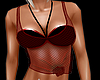 Red/blk Fishnet Top