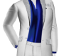 Satin Blue & White Suit
