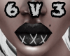 6v3| Slv Stiched up Lips
