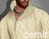 [D] Beige knit sweater