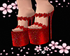 Red Platform Heel Shoe