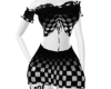 Checkerd dress with tats