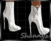 $ Fashion White Boots
