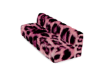 Pink fur leopard couch