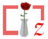 Z Red Rose in Vase