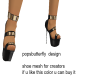 shoe mesh heels