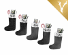 V | BLACK XMASS SOCKS
