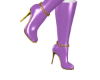 Lilac Leather Boots