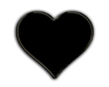 Black Heart Smll Sticker