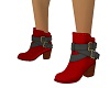 red silver boots