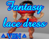 Fantasy lace dress red