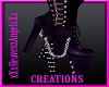 Rea Purple Leather Boots