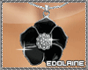 E~ Black Flower Necklace
