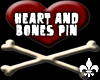 Heart & Bones Unisex Pin