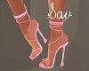 Pink String Sandals