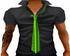 chemise with grün tie