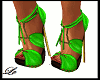 Lime Green Gold Heels