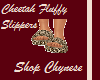 Cheetah Fluffy Slippers