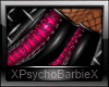 PB-Pink&Black PVC Boots