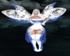 White-blue full angel