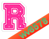 The letter R (Pink)