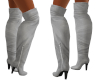 Gray Suede Thigh Boots