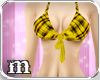 [m] Yellow Plaid Bikini