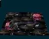 Pink&black chilling rug