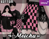 黒 K-u Checkered Skirt