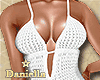 D| Crochet Dress White