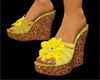 yellow  wedge heel