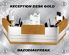 Reception Desk Gold