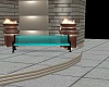 Teal Park Bench