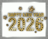 2026 NEW YEAR SIGN GOLD