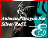 DRAGON EARRINGS SLV RD L