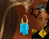 !Chk! Blue Feather Hoops