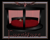 {B}Black/Red Round Bed