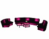 Pink Black Large Couch